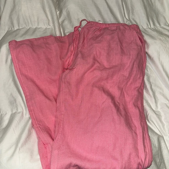 H&M Soft Pink Casual Pants- Linen - Picture 2 of 4